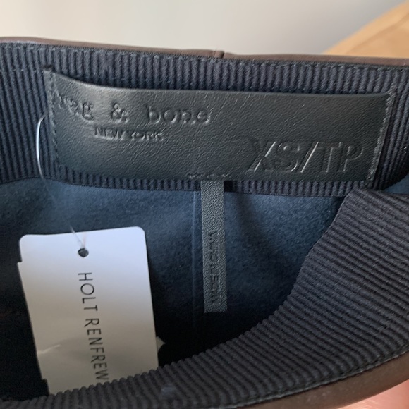 NEW WITH TAGS. rag&bone rich brown vegan leather leggings. - Picture 4 of 6